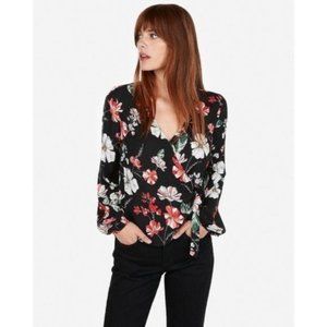 Express Kimono Sleeve Surplice Wrap Top XS